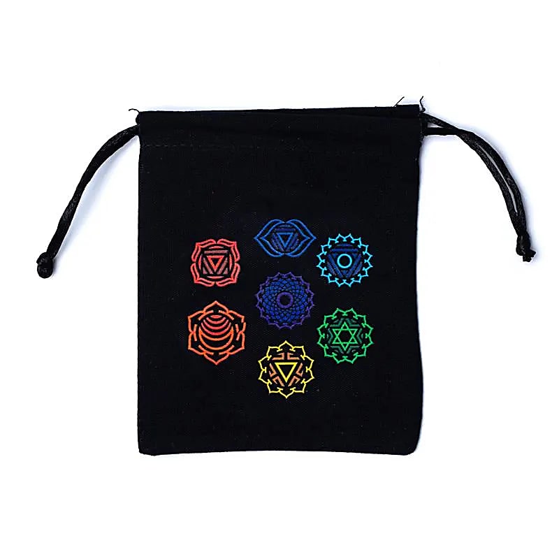 7 chakras pouch black